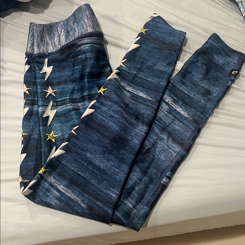 Terez Blue and Gray Leggings